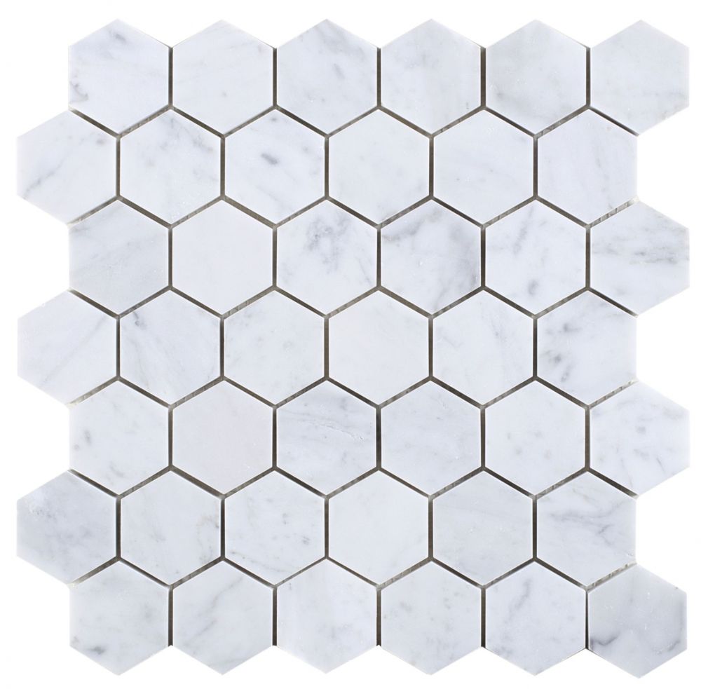 Hexagon Carrara Honed 2 X 2