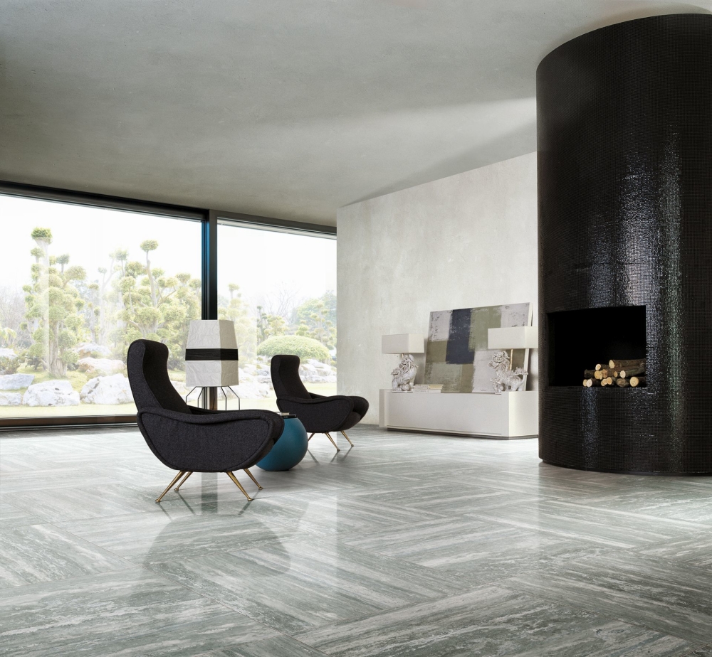 I-Travertini Grey Glossy 16 X 32