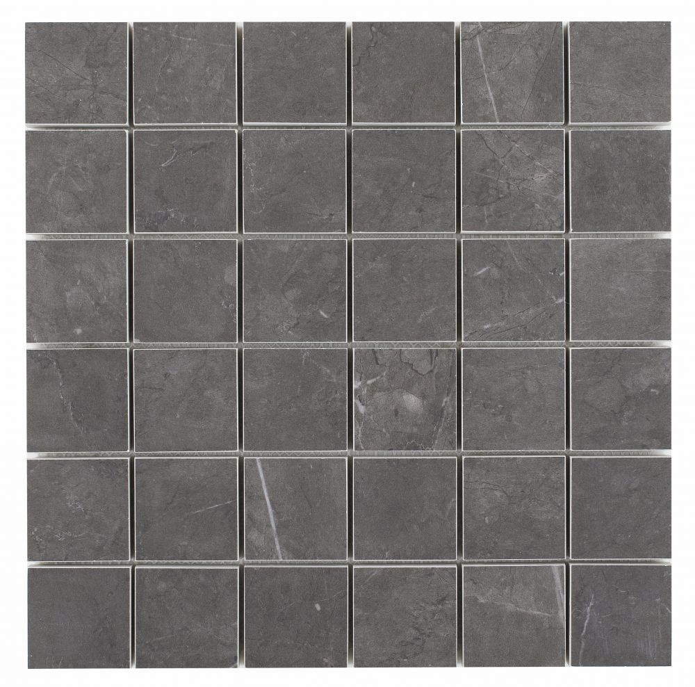Lava Dark Grey Matte 2 X 2 Square Mosaic 12 X 12