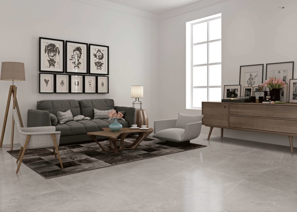 Lava Silver Grey Polished 24 X 24