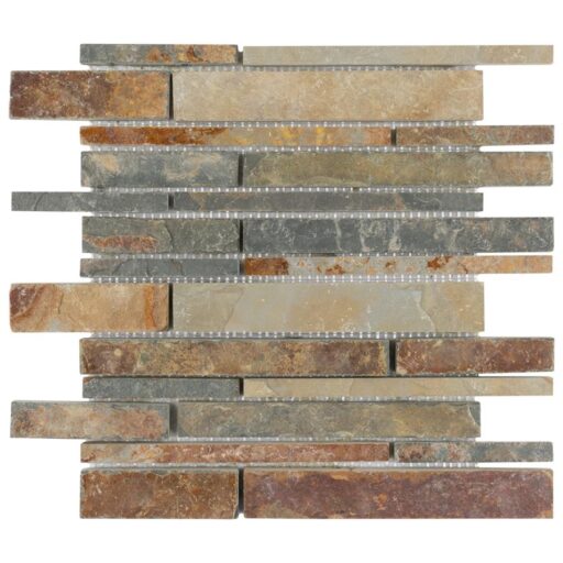Crag Grand Piano Sunset Slate 12"x12" Nat Stone Mosaic