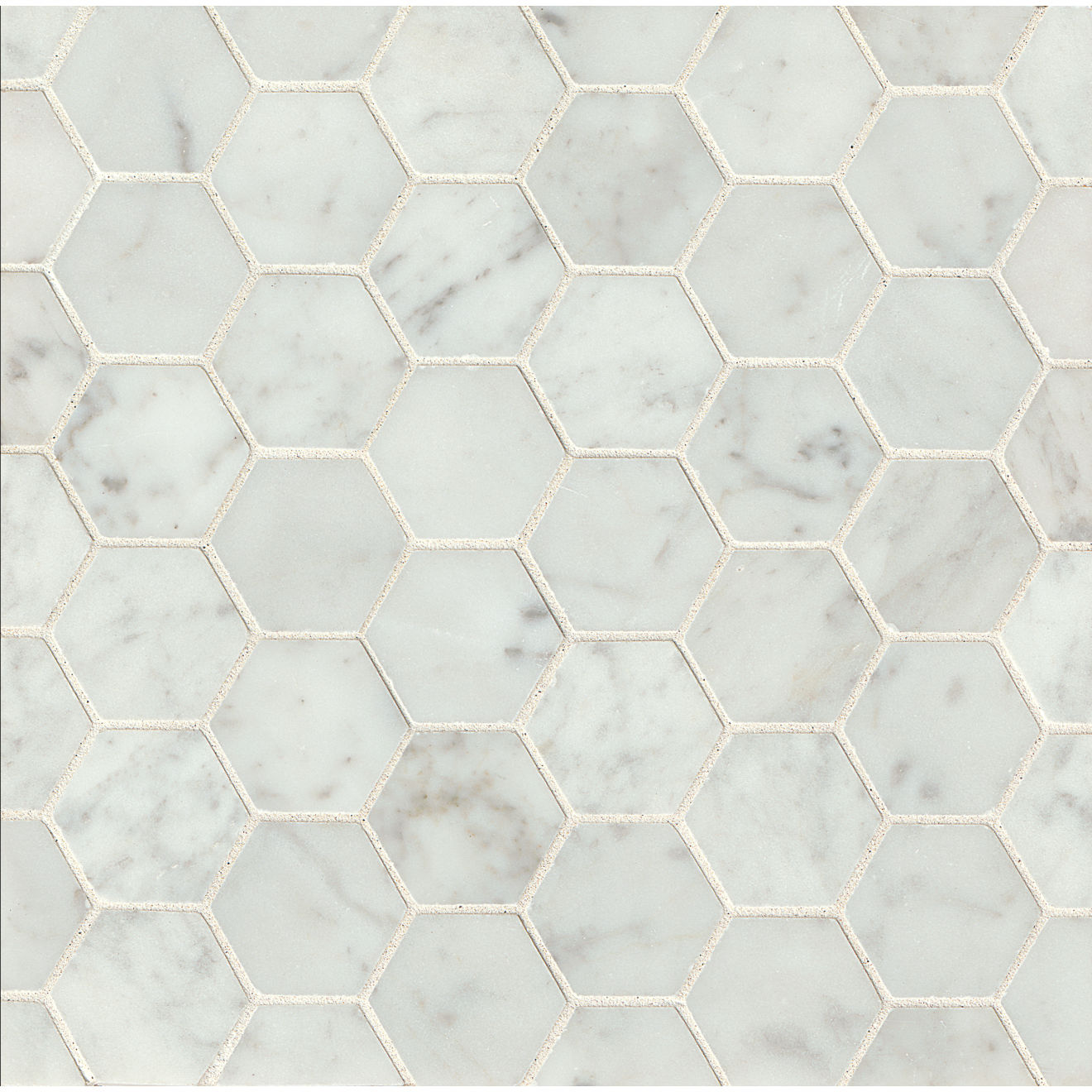 White Carrara 2" x 2" Floor & Wall Mosaic