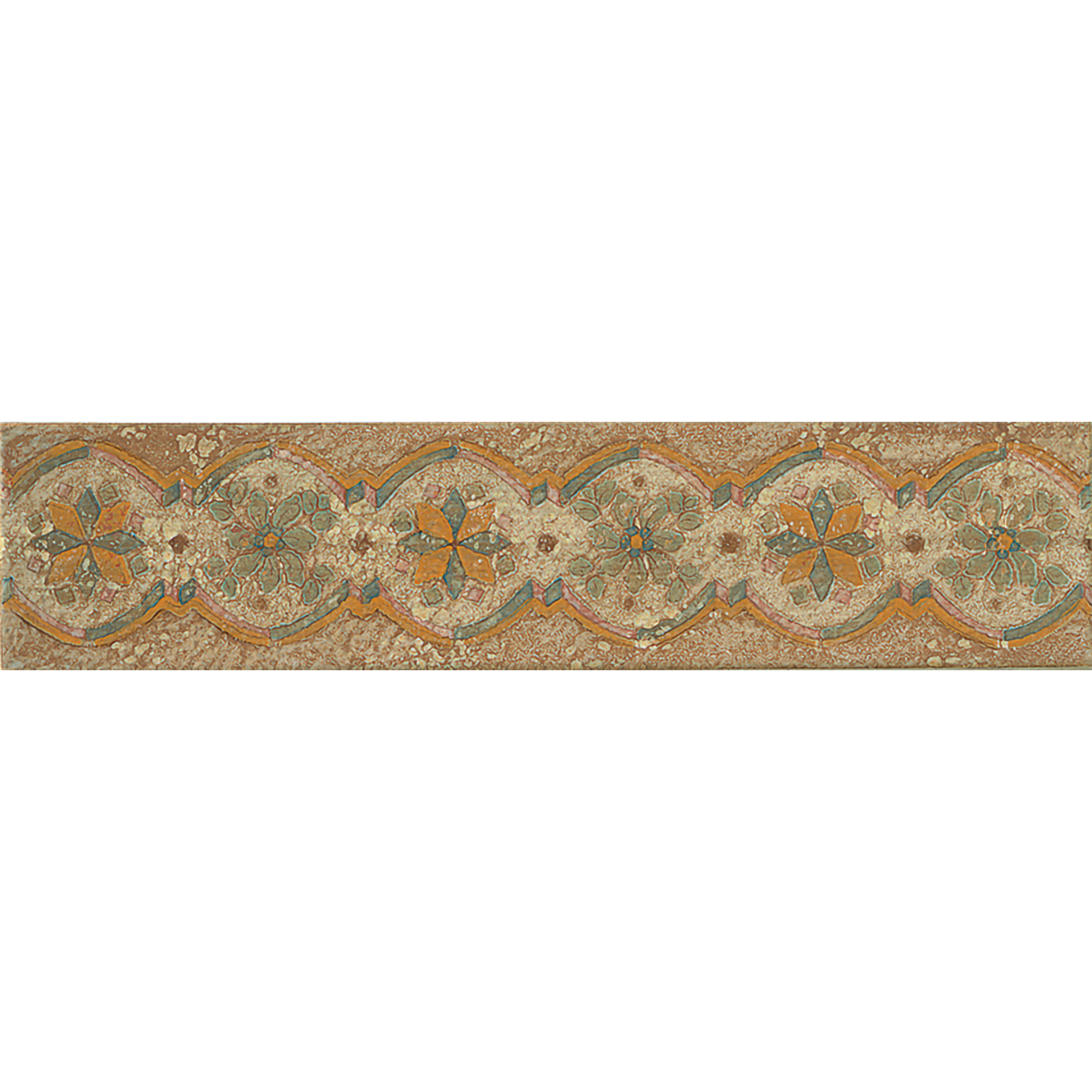 Cotto Nature 3" x 14" Trim in Decos- Hand Painted