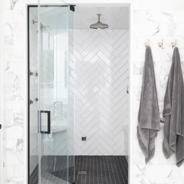 Nero St. Gabriel / Crystal White Basket Weave Mosaic - Image 2