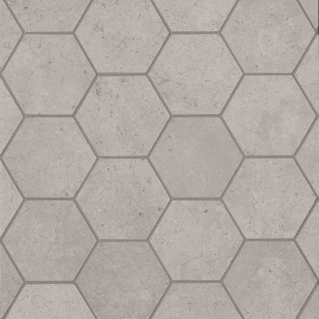 Materika 3" Hexagon Matte Porcelain Mosaic in Greige