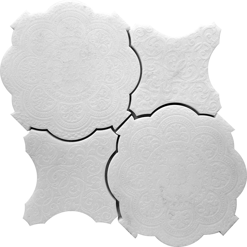 Pantheon Floreale White 9.6 X 9.6