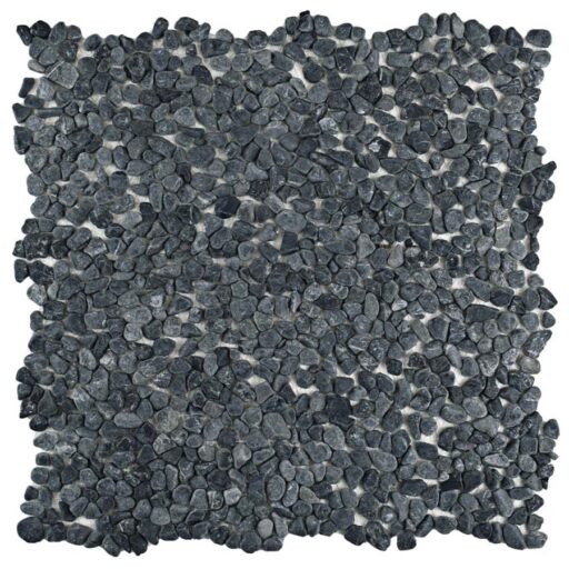 Pebblini 711 Graphite 12-1/4"x12-1/4" Pebble Stone Mos