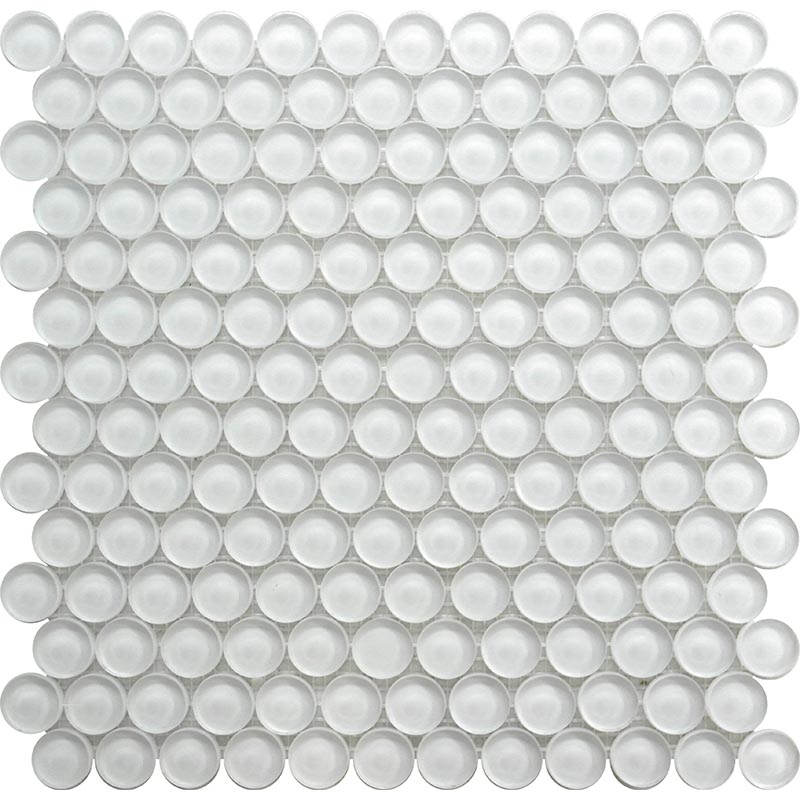 Mirage White Penny Gloss 12 X 12
