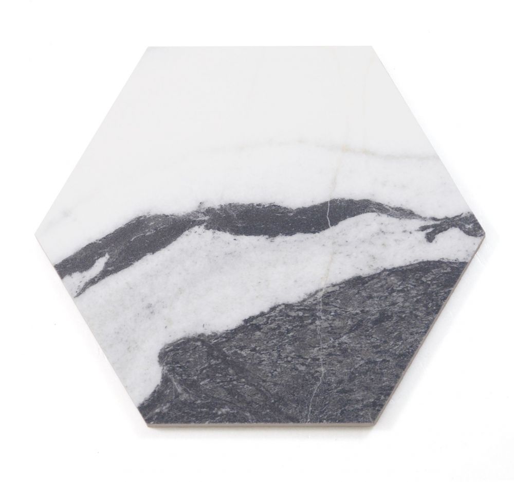 Panda White Matte Hexagon 8 X 9