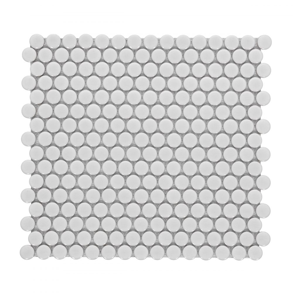Penny Round Light Grey Matte 11.5 X 12.25