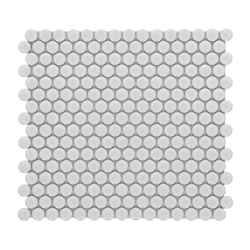 Penny Round Natural Grey Glossy 11.5 X 12.25