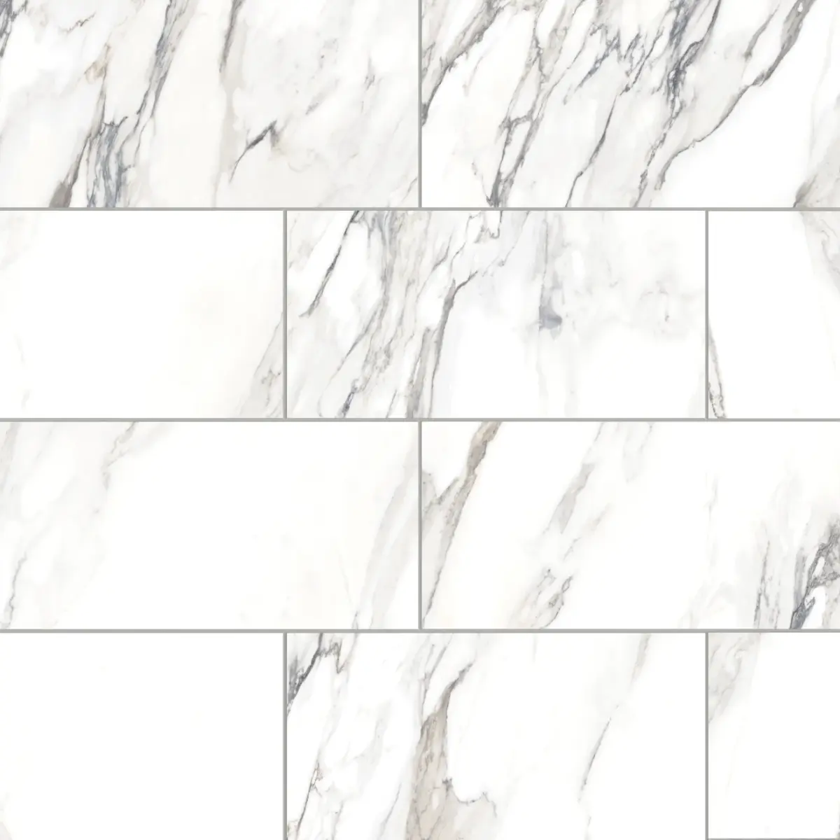 Prati 12" x 24" Polished Porcelain Field Tile in Calacatta Borghini Warm