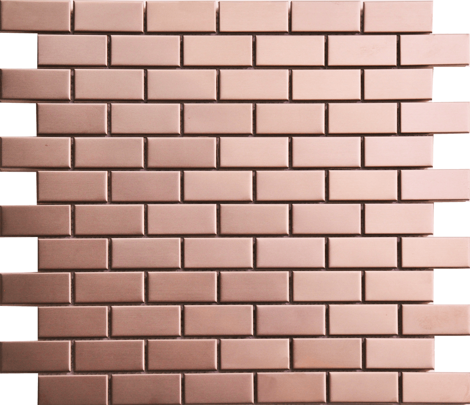 Rose Gold Bru. Brick Mos 12X12