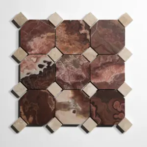 Red Onyx 4" Octagon
