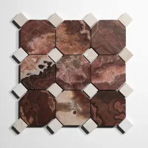 Red Onyx 4" Octagon