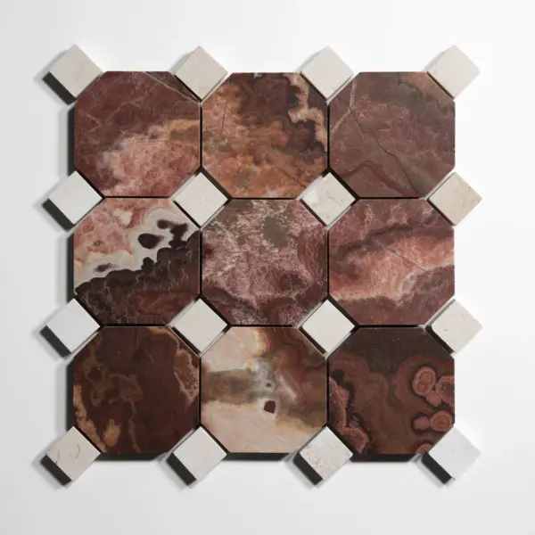 Red Onyx 4" Octagon