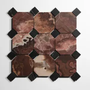Red Onyx 4" Octagon