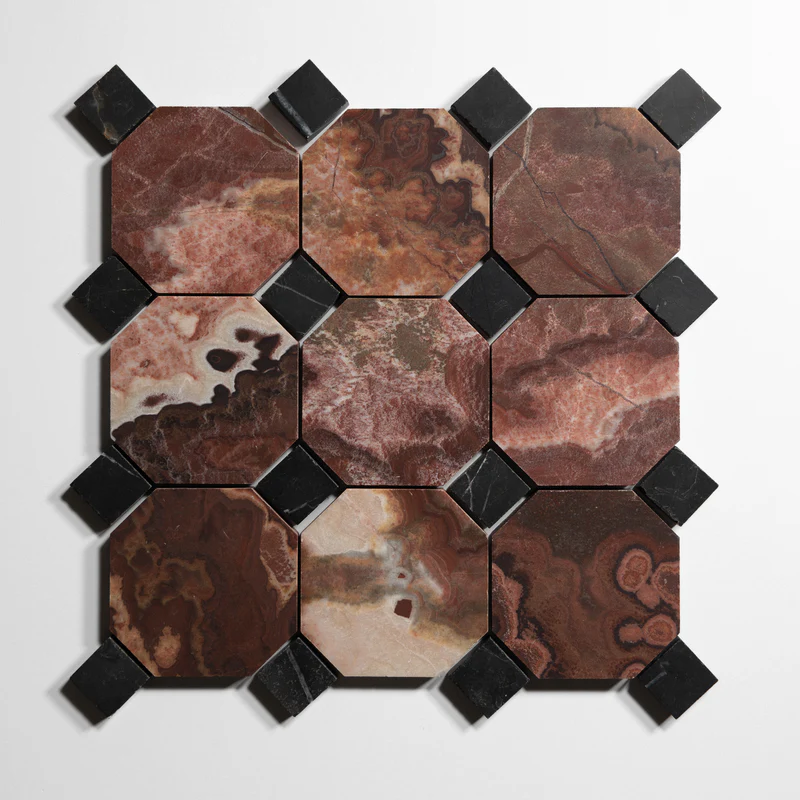 Red Onyx 4" Octagon