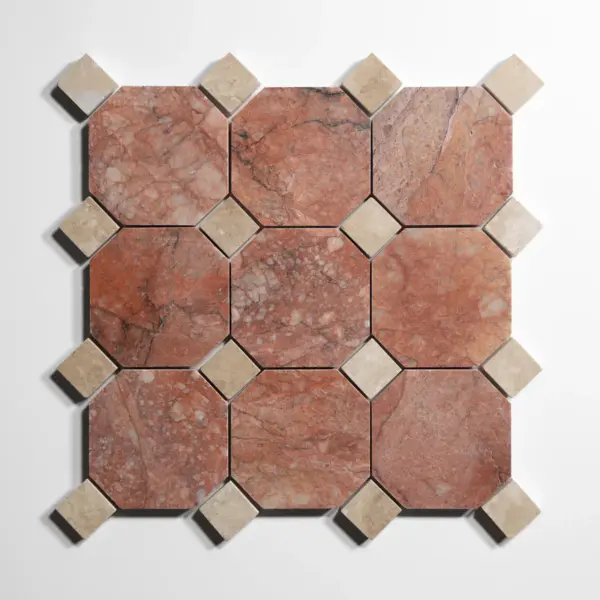 Rojo Breccia 4" Octagon