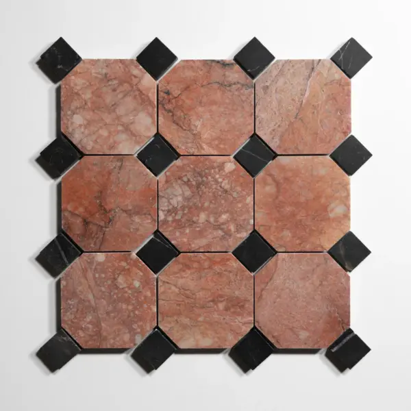Rojo Breccia 4" Octagon - Image 2
