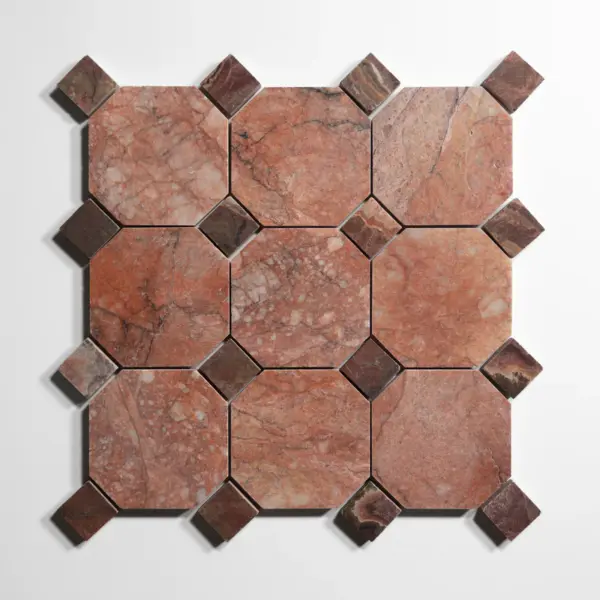 Rojo Breccia 4" Octagon - Image 2
