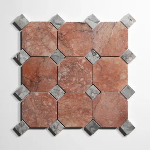 Rojo Breccia 4" Octagon