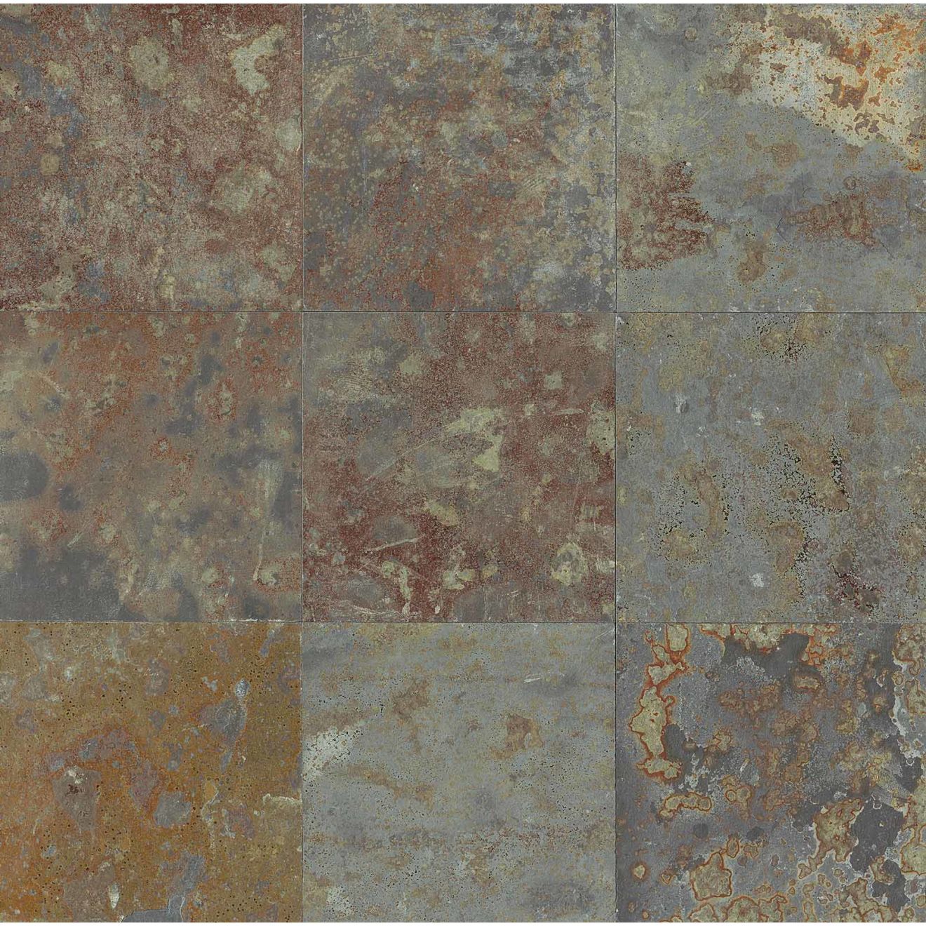 Brazilian Multicolor 16" x 16" Gauged Slate Tile