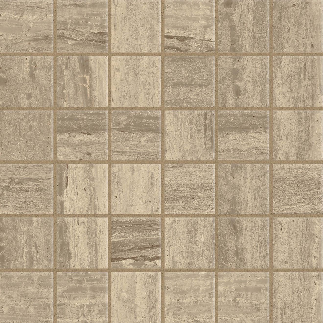 Classic 2.0 2" x 2" Floor & Wall Mosaic in Travertino Chiaro