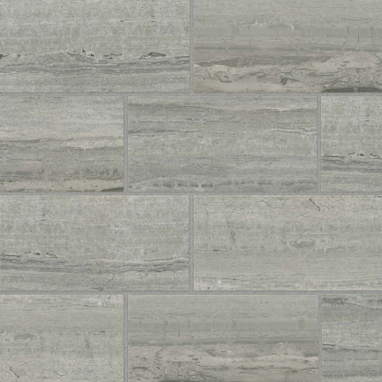 Classic 2.0 12" x 24" Floor & Wall Tile in Travertino Grigio