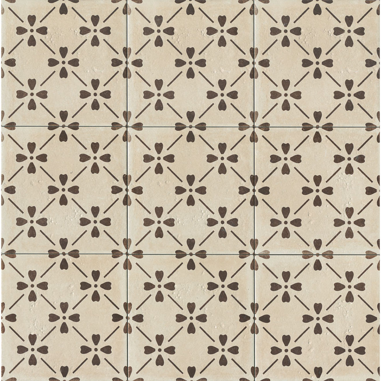 Palazzo 12" x 12" Decorative Tile in Antique Cotto Bloom