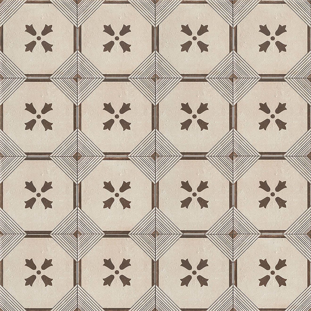 Palazzo 12" x 12" Decorative Tile in Antique Cotto Dynasty