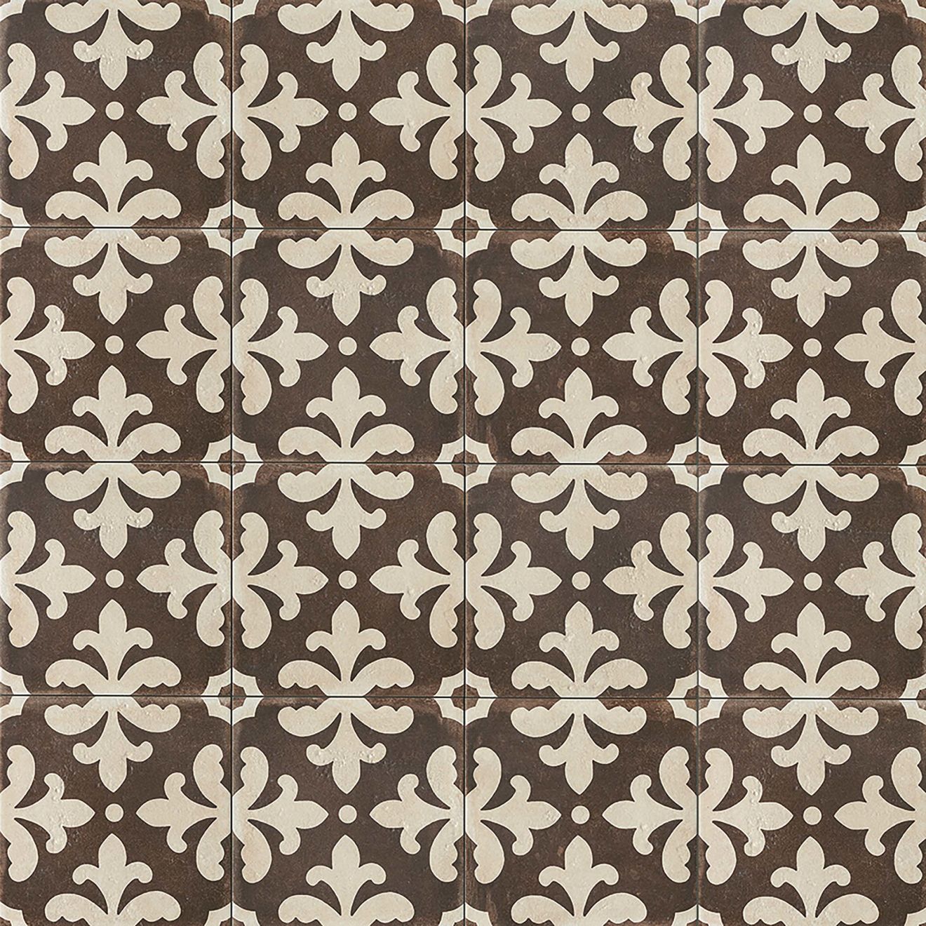 Palazzo 12" x 12" Decorative Tile in Antique Cotto Florentina