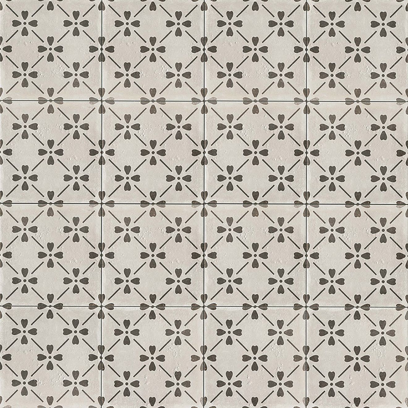 Palazzo 12" x 12" Decorative Tile in Castle Graphite Bloom