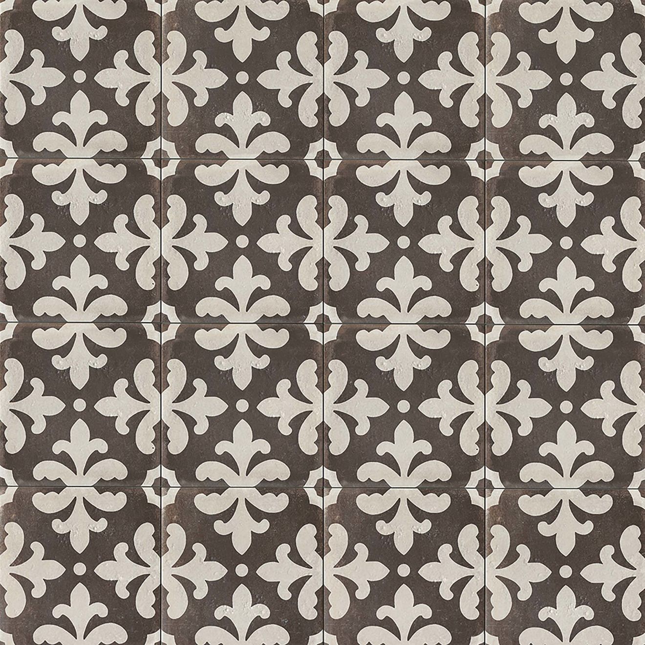 Palazzo 12" x 12" Decorative Tile in Castle Graphite Florentina