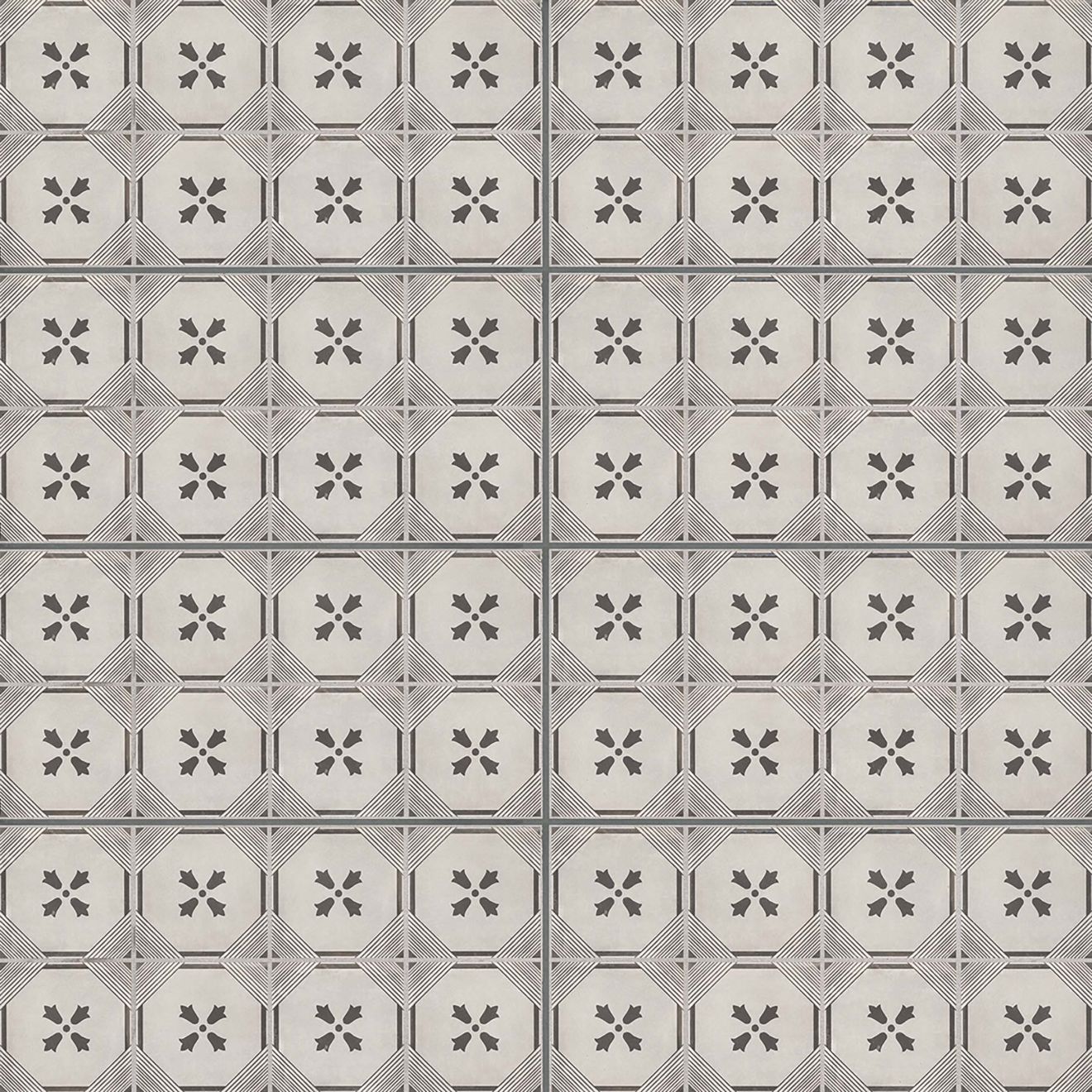Palazzo 12" x 24" Decorative Tile in Castle Graphite Dynasty