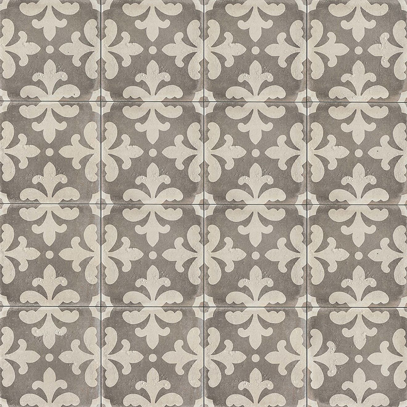 Palazzo 12" x 12" Decorative Tile in Vintage Grey Florentina