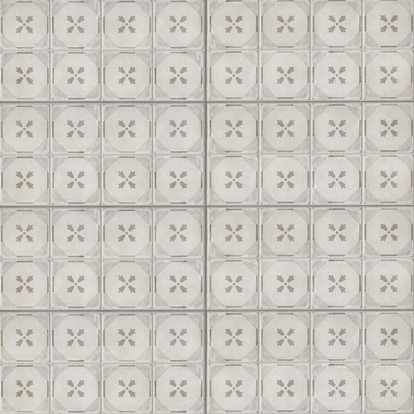 Palazzo 12" x 24" Decorative Tile in Vintage Grey Dynasty