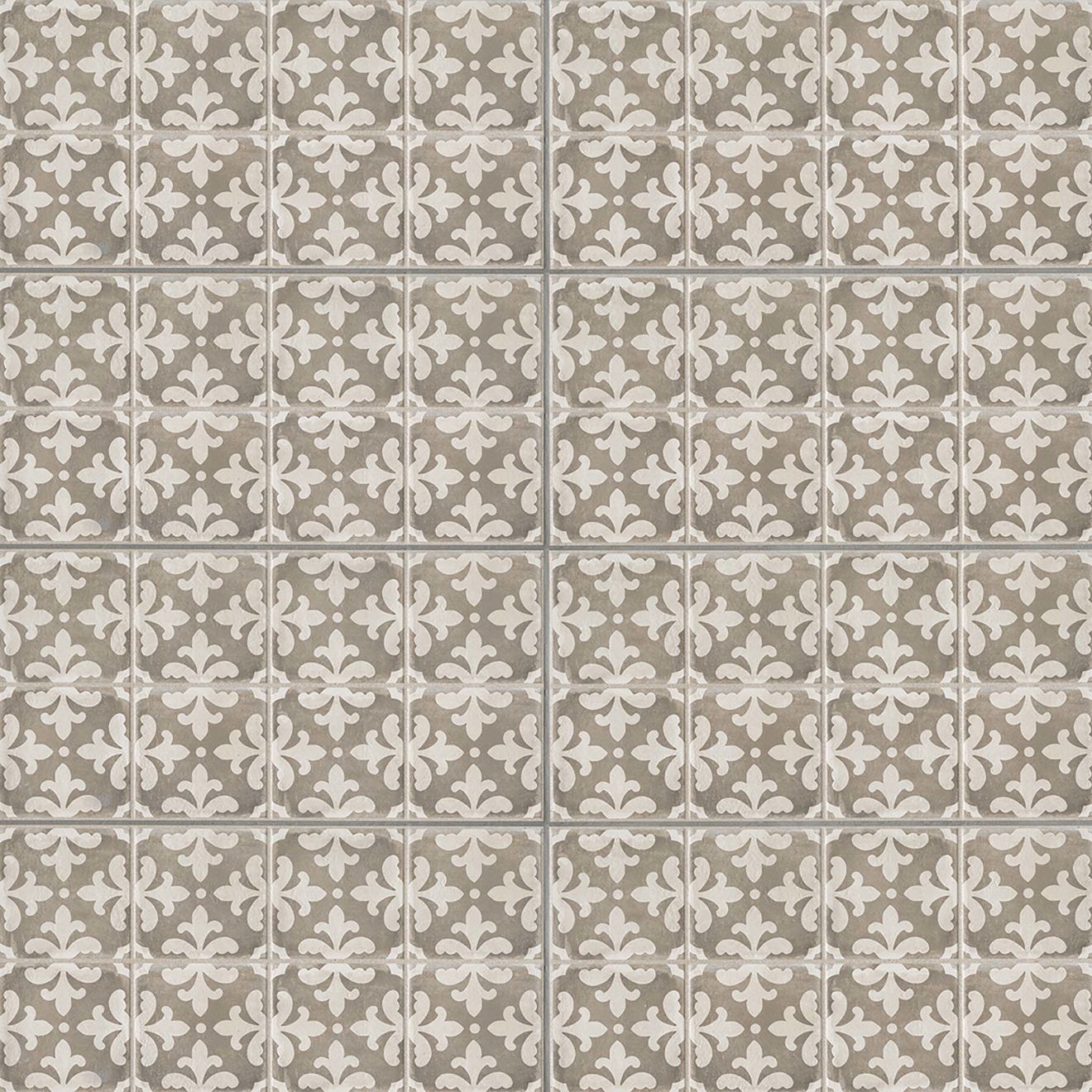 Palazzo 12" x 24" Decorative Tile in Vintage Grey Florentina
