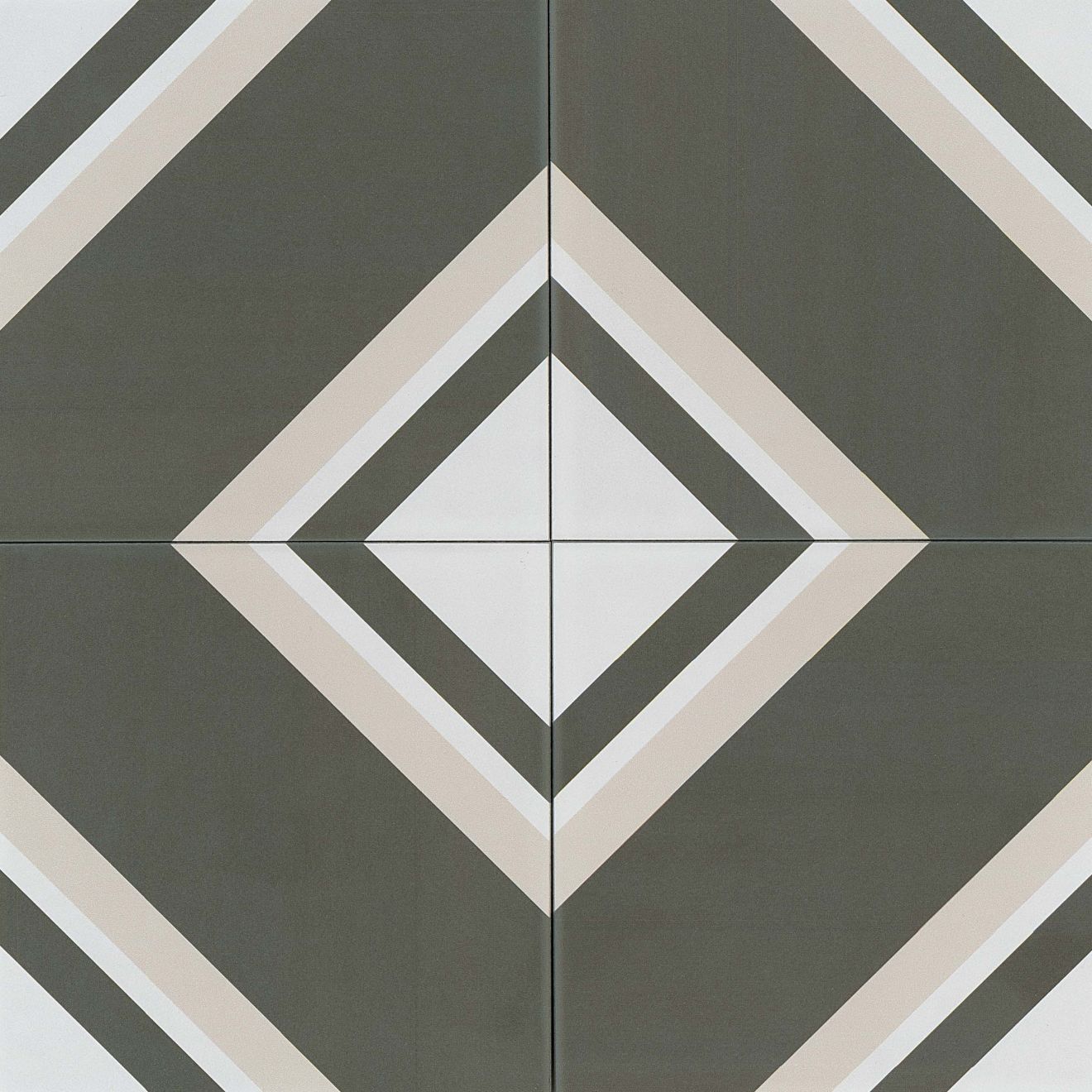 Tuscany 8" x 8" Floor & Wall Tile in Taupe Dark Green White