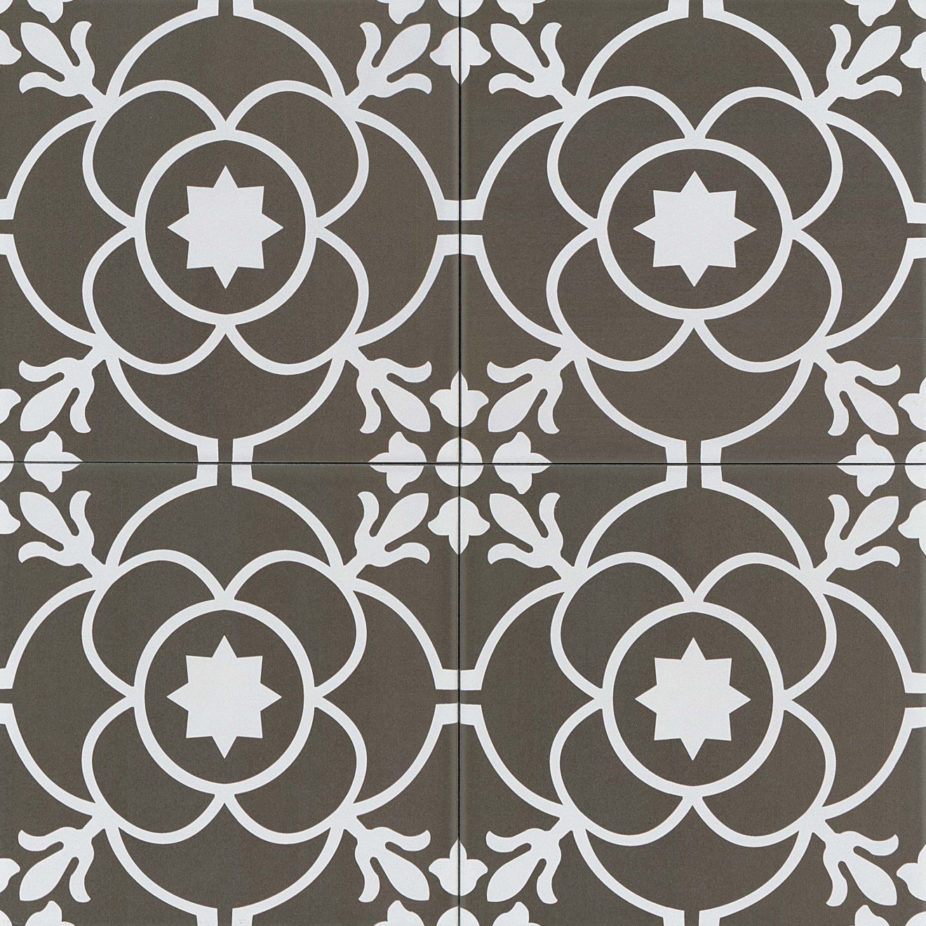 Tuscany 8" x 8" Floor & Wall Tile in Acier White