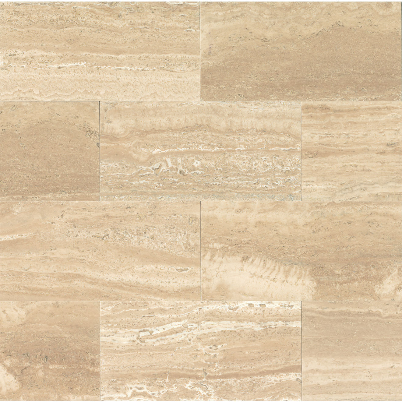 Aymaran Cream 12" x 24" Filled & Honed Vein-Cut Travertine Tile