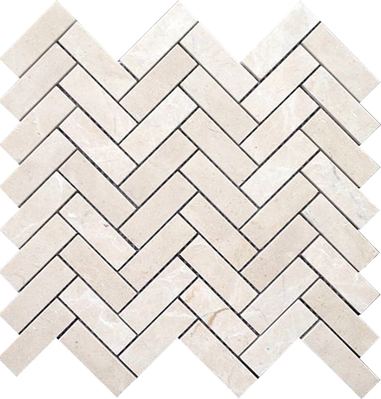 Crema 1X3" Herringbone 11.9 X 12.8