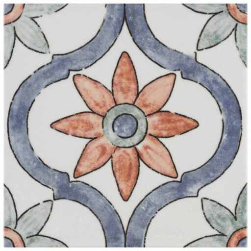 Bourges Arco 7-7/8"x7-7/8" Ceramic W Tile
