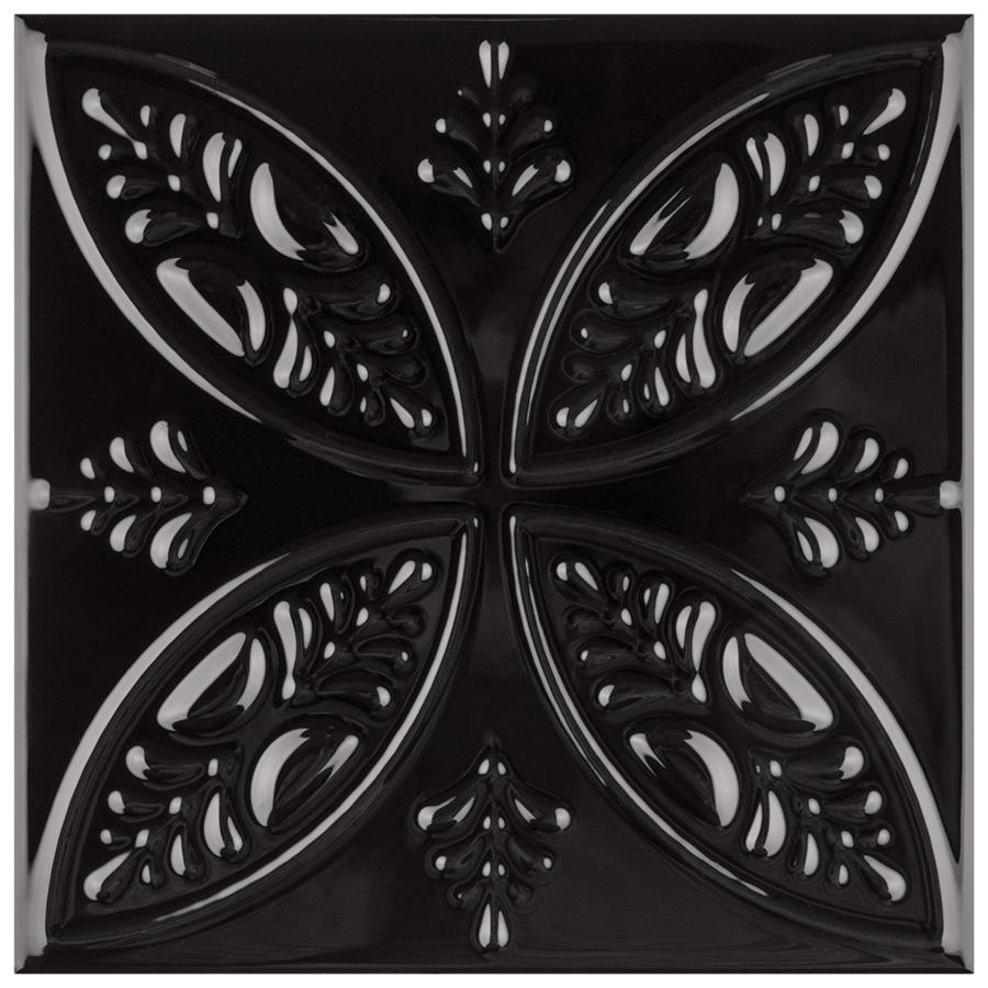 Trend Black 8" x 8" Ceramic Wall Tile