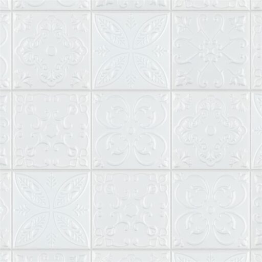 Trend White 8" x 8" Ceramic Wall Tile