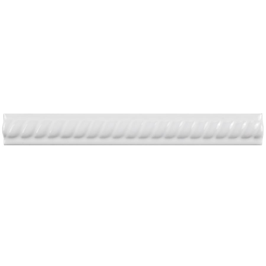 Trenza Blanco Moldura 1"x7-7/8" Ceramic Rope Pencil W Trim