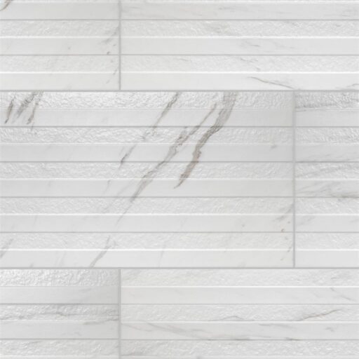 Eterno Carrara Line 12-7/8"x25-5/8" Porcelain W Tile