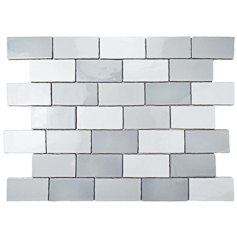 Antic Craquelle Gris Mix 3"x6" Ceramic W Tile
