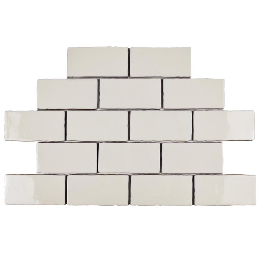 Antic Craquelle White 3"x6" Ceramic W Tile