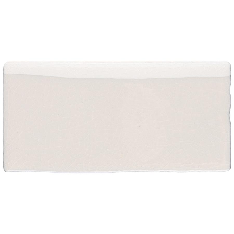 Antic Craquelle White 3" x 6" Ceramic Bullnose W Trim